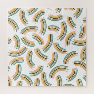 Pastel Regenboog Lijnen: Naadloos Legpuzzel