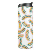 Pastel Regenboog Lijnen:  Naadloos Thermosbeker (Gedraaid links)