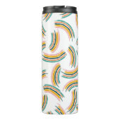 Pastel Regenboog Lijnen:  Naadloos Thermosbeker (Achterkant)