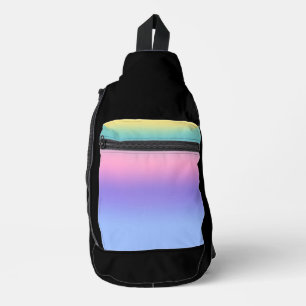 Pastel Regenboog Lucht Esthetische Ombre Gradiënt Sling Bag