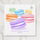 pastel regenboog macarons feest bedankt bedankjes labels (Achterkant)