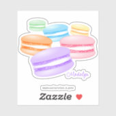 Pastel regenboog macarons sticker (Vel)