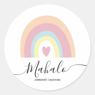pastel regenboog mahalo sticker