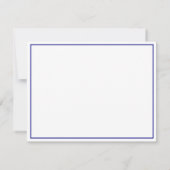 Pastel Regenboog Marineblauwe Rand Geboortekaart Kaart (Achterkant)