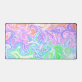 Pastel Regenboog Marmer Wervel Abstracte Kunst Bureaumat (Voorkant)