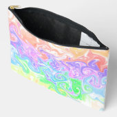 Pastel Regenboog Marmer Wervel Abstracte Kunst Etui (Open)