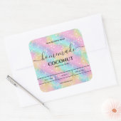 Pastel regenboog marmer zelfgemaakte kaars labels (Envelop)