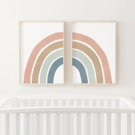 Pastel Regenboog Meisje Kinderkamer Decor Muurkunst Sets