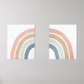 Pastel Regenboog Meisje Kinderkamer Decor Muurkunst Sets (Voorkant)