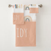 Pastel regenboog meisjes bad handdoek (Insitu)