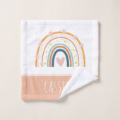 Pastel regenboog meisjes bad handdoek (Wasdoekje)