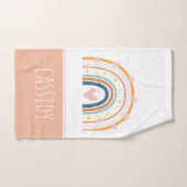 Pastel regenboog meisjes bad handdoek (Handdoek)
