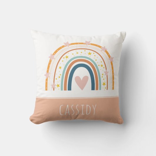 Pastel regenboog meisjes kussen (Voorkant)