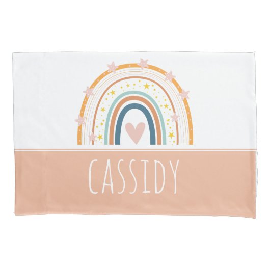 Pastel regenboog meisjes kussensloop (Voorkant)