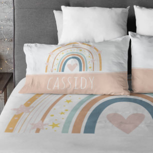 Pastel regenboog meisjes kussensloop