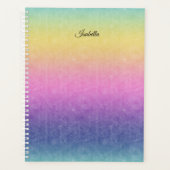 Pastel regenboog met de Naam van het Manuscript of Planner (Voorkant)