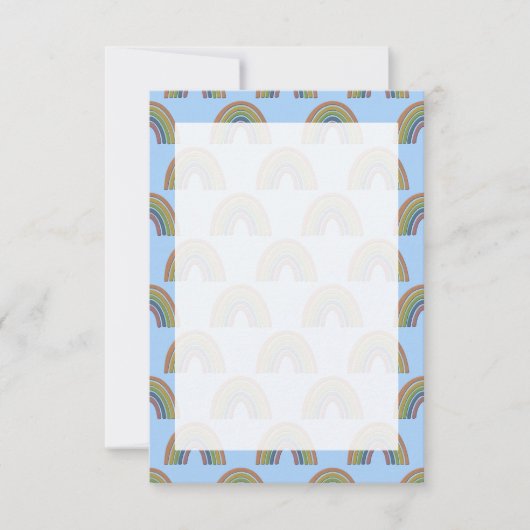 Pastel-regenboog met Faux Rustic Paper-kaart Kaart (Voorkant)