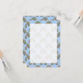 Pastel-regenboog met Faux Rustic Paper-kaart Kaart (Voorkant / Achterkant in situ)