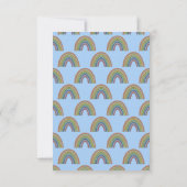 Pastel-regenboog met Faux Rustic Paper-kaart Kaart (Achterkant)