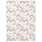 Pastel Regenboog Met Hartpatroon Geweldige Leraar Klembord (Achterkant)