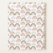 Pastel Regenboog Met Hartpatroon Geweldige Leraar Planner (Achterkant)