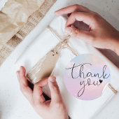 Pastel Regenboog Moderne Script Dank Je Ronde Sticker