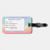 Pastel Regenboog Monogram Bagage Label (Achterkant horizontaal)
