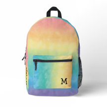 Pastel Regenboog Monogram Cute en Esthetische Stij