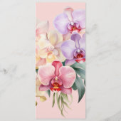 Pastel Regenboog Orchideeën Huwelijksprogramma's Menu (Achterkant)