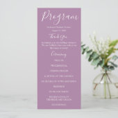 Pastel Regenboog Orchideeën Huwelijksprogramma's Menu (Staand voorkant)