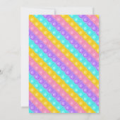 Pastel Regenboog Pop Het Fidget Speelgoed Verjaard Bedankkaart (Achterkant)