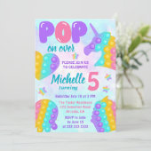 Pastel Regenboog Pop Het Fidget Speelgoed Verjaard Kaart (Staand voorkant)