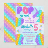 Pastel Regenboog Pop Het Fidget Speelgoed Verjaard Kaart (Voorkant / Achterkant)