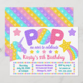Pastel Regenboog Pop Het Fidget Speelgoed Verjaard Kaart (Voorkant / Achterkant)