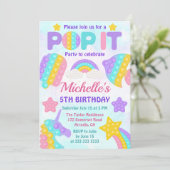 Pastel Regenboog Pop Het Fidget Speelgoed Verjaard Kaart (Staand voorkant)
