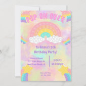 Pastel Regenboog Pop op over Pop het Meisjes Verja Kaart (Voorkant)