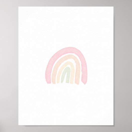 Pastel regenboog poster (Voorkant)