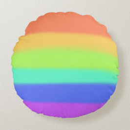 Pastel Regenboog Rond Kussen