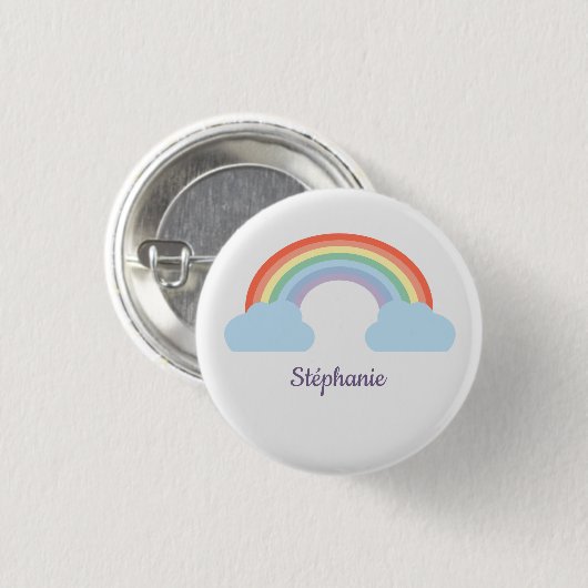 Pastel Regenboog Ronde Button 3,2 Cm (Voorkant /achterkant)