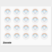 Pastel Regenboog Ronde Sticker (Vel)