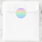 Pastel regenboog ronde sticker (Tas)