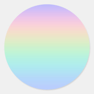 Pastel regenboog ronde sticker