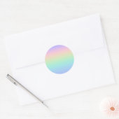 Pastel regenboog ronde sticker (Envelop)