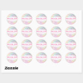 Pastel regenboog roze goud dank u bestelling lever ronde sticker (Vel)