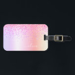 Pastel Regenboog Roze Goud Paars Glitter Monogram Bagagelabel<br><div class="desc">Regenboog Pastel - Goud,  Blush Roze Nep Folie Metallic Glitter Glans Metaal Monogram Naam en Initiaal Tas of Bagage Label. Dit is het perfecte cadeau voor sweet 16 verjaardag,  bruiloft,  bruidsfeest,  jubileum,  baby shower of vrijgezellenfeest voor iemand die houdt van glamour luxe en chic stijlen.</div>