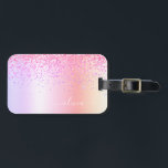 Pastel Regenboog Roze Goud Paars Glitter Monogram Bagagelabel<br><div class="desc">Regenboog Pastel - Goud,  Roze Roze Nep Folie Metallic Glitter Geborsteld Metaal Monogram Naam en Initiaal Tas of Bagage Label. Dit is het perfecte zoete 16 verjaardag,  bruiloft,  bruidsfeest,  jubileum,  baby shower of vrijgezellenfeest cadeau voor iemand die glam luxe en chic stijlen leuk vindt.</div>