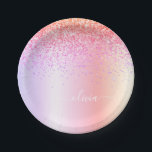 Pastel Regenboog Roze Goud Paars Glitter Monogram Papieren Bordje<br><div class="desc">Regenboog Pastel Ombre - Paars,  Goud,  Blush Roze Nep Folie Metallic Glitter Geborsteld Metaal Monogram Naam en Initiaal Feestborden. Dit is het perfecte cadeau voor 16e verjaardag,  trouwdag,  bruidsfeest,  jubileum,  baby shower of vrijgezellenfeest voor iemand die van glamour luxe en chic stijlen houdt.</div>