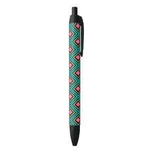 Pastel Regenboog Ruiten Geometrische Zwart Roze Bl Zwarte Inkt Pen