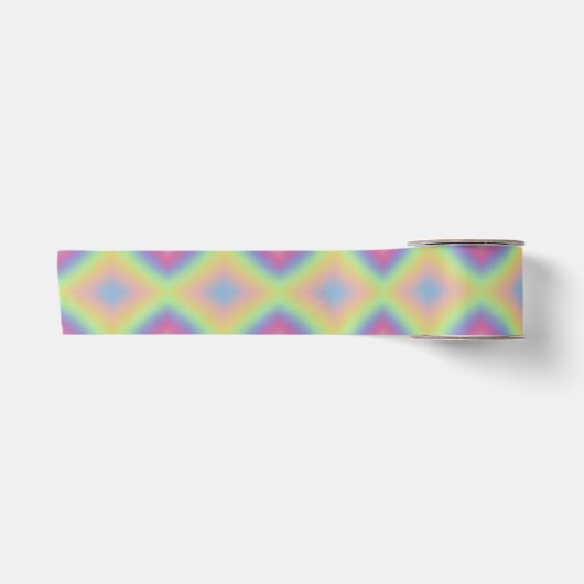 Pastel Regenboog Satijnen Lint (Voorkant)