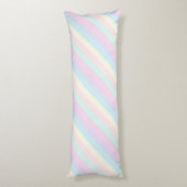 Pastel Regenboog Sherbet Diagonale strepen Lichaamskussen (Achterkant (Verticaal))